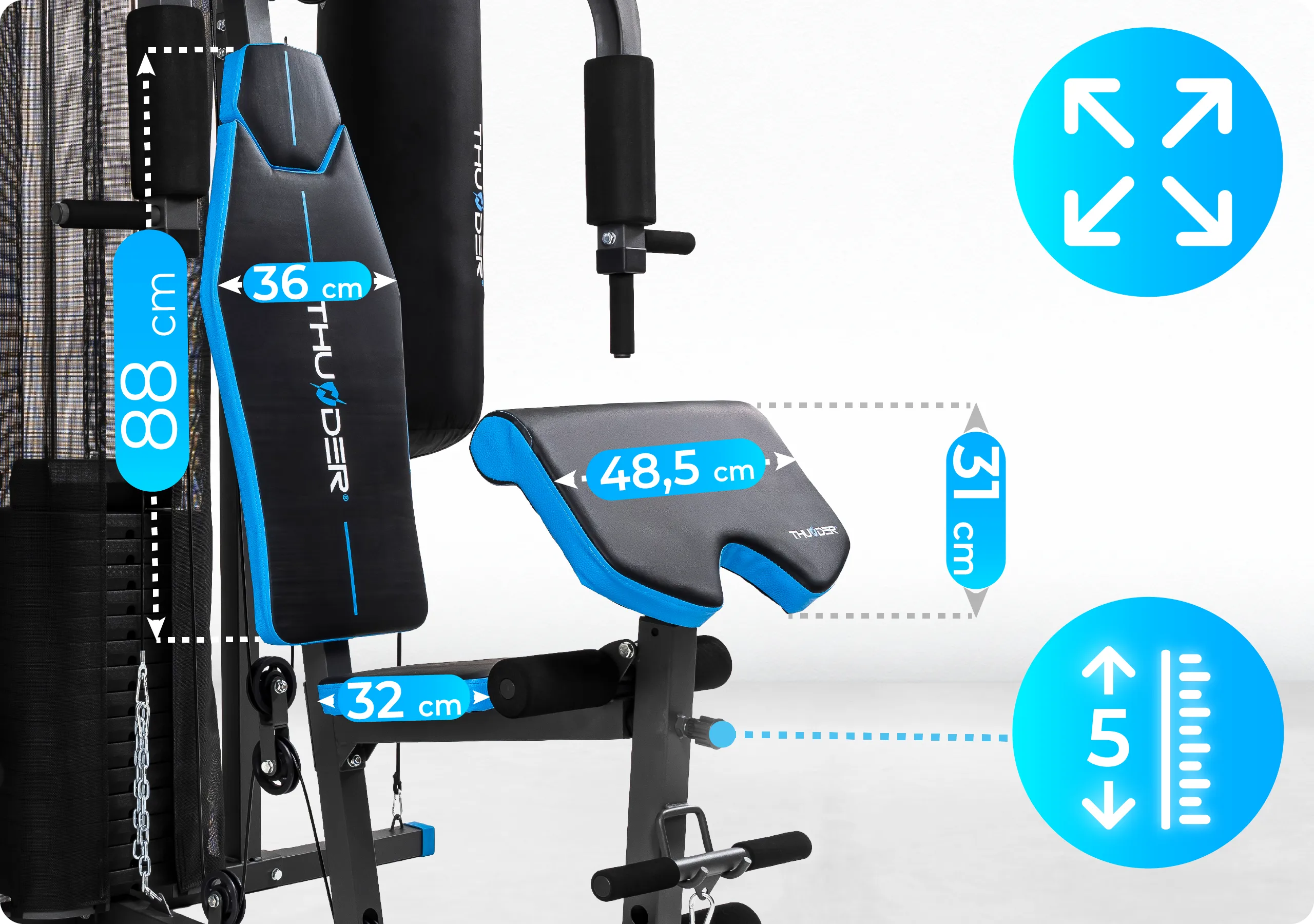 Atlas HEAVY – dostępne stacje treningowe