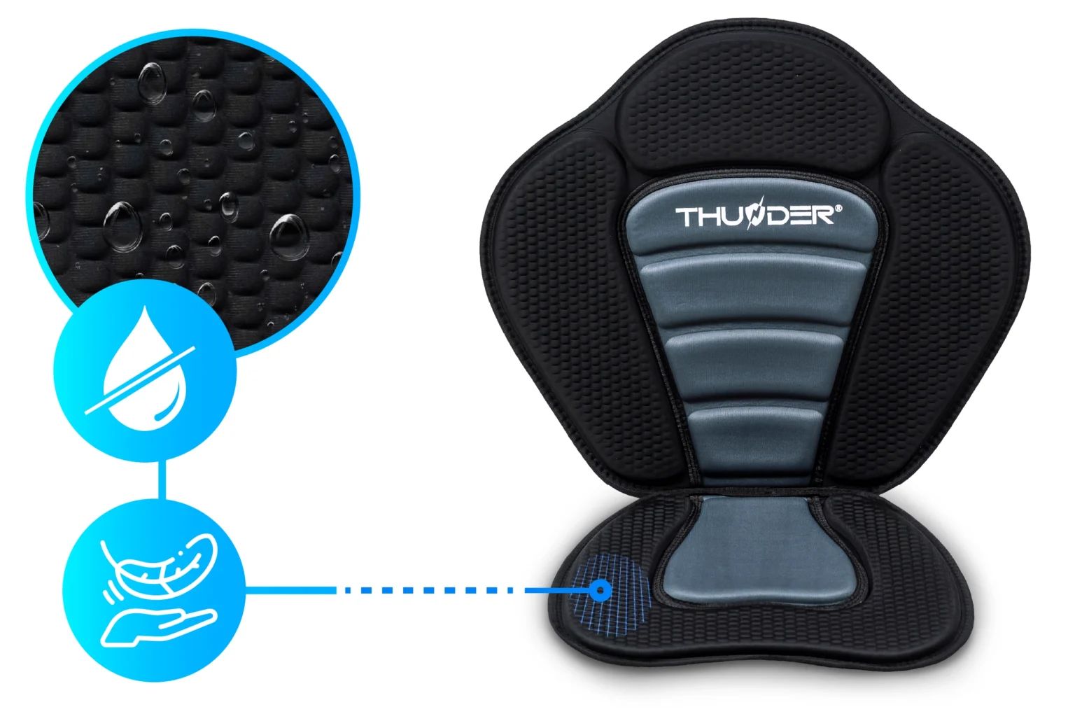 Assento robusto e confortável