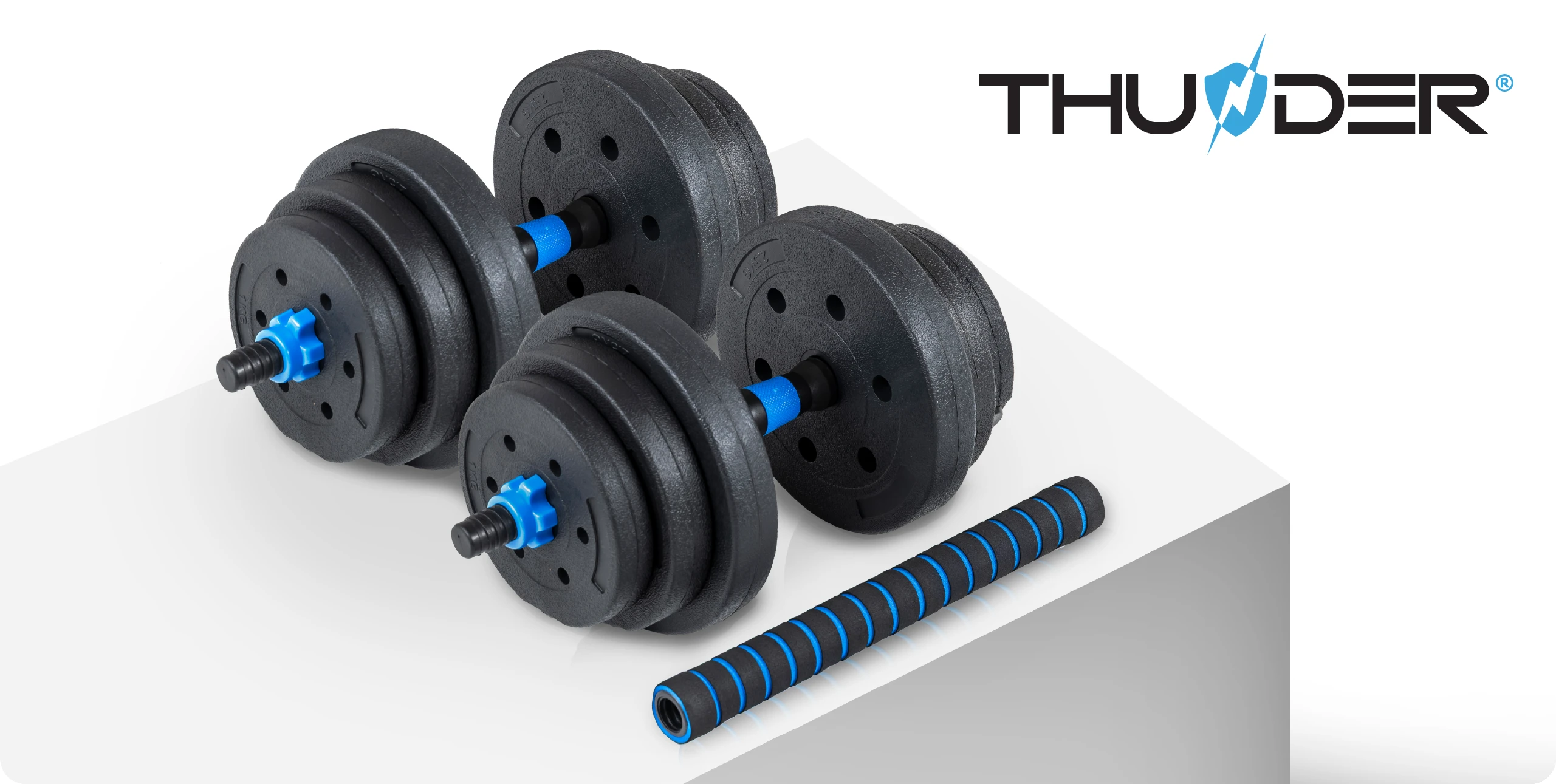 Conjunto de halteres ajustáveis Thunder GYM-02