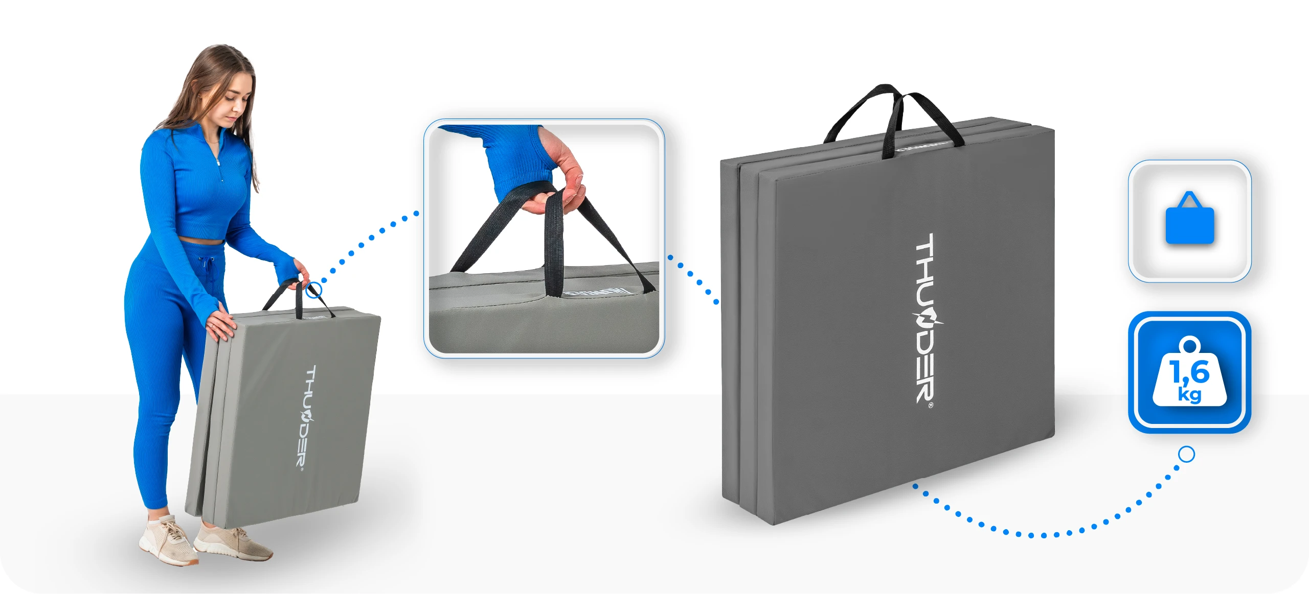 Uchwyty transportowe materaca MG-01-GREY