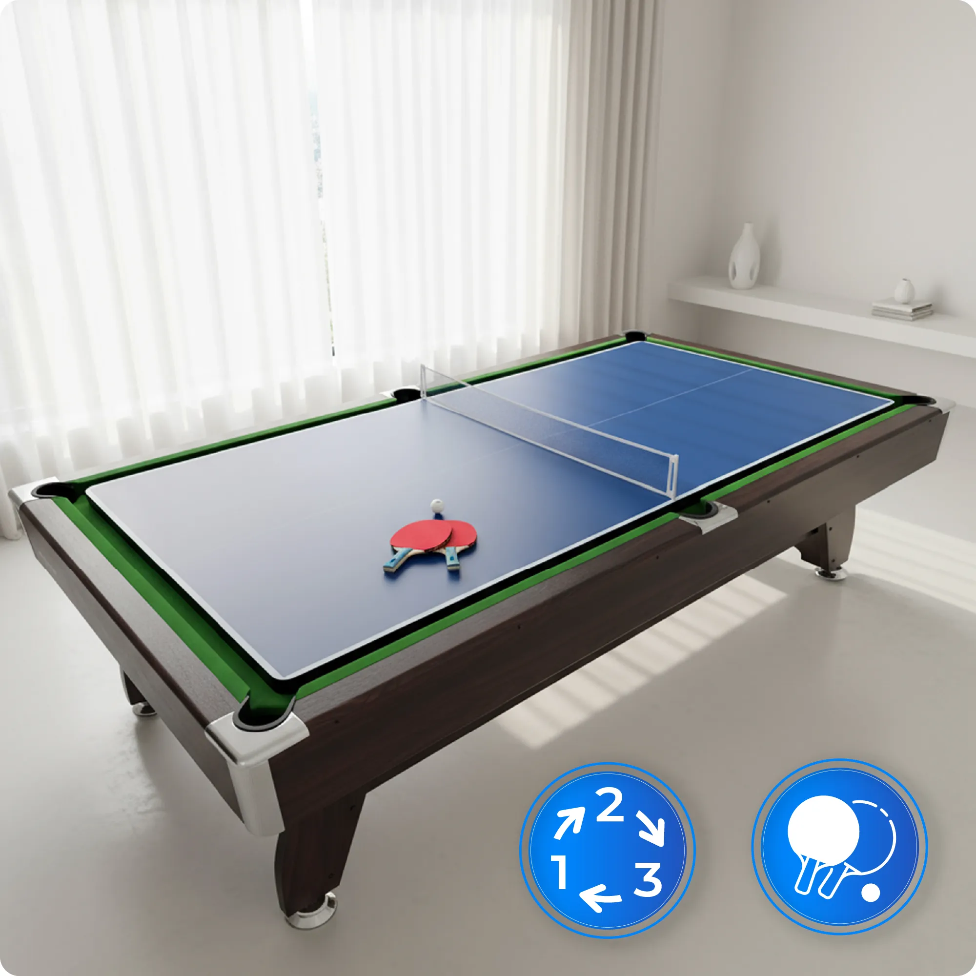 Conjunto da mesa de bilhar BOLD-BLACK-8FT