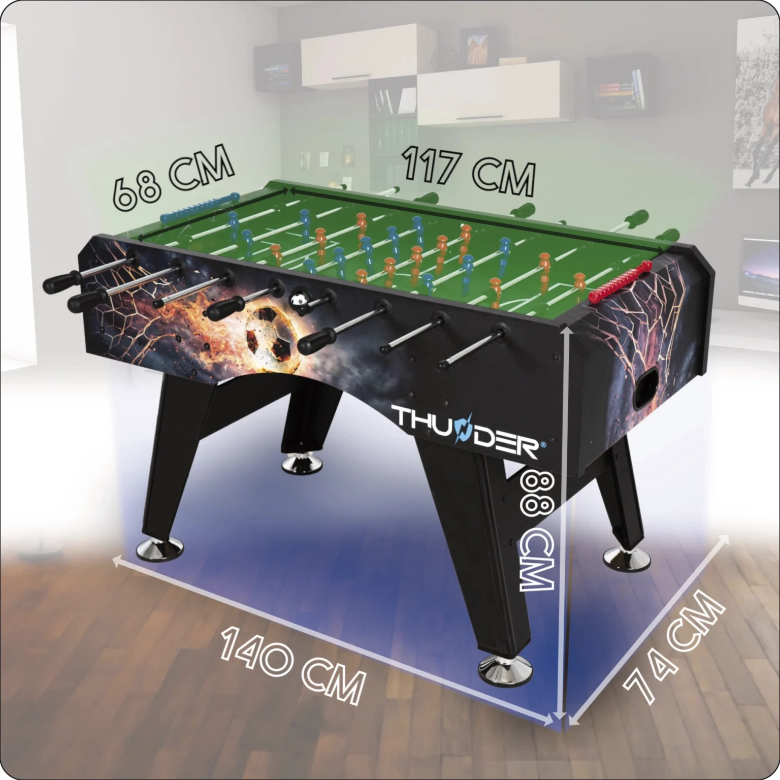 Execução profissional da mesa FIREBALL – 5FT