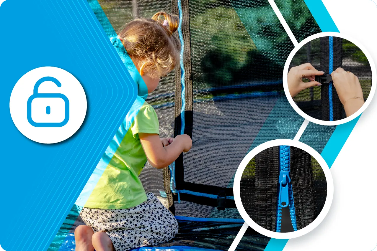 Bezpieczne wejście trampolina