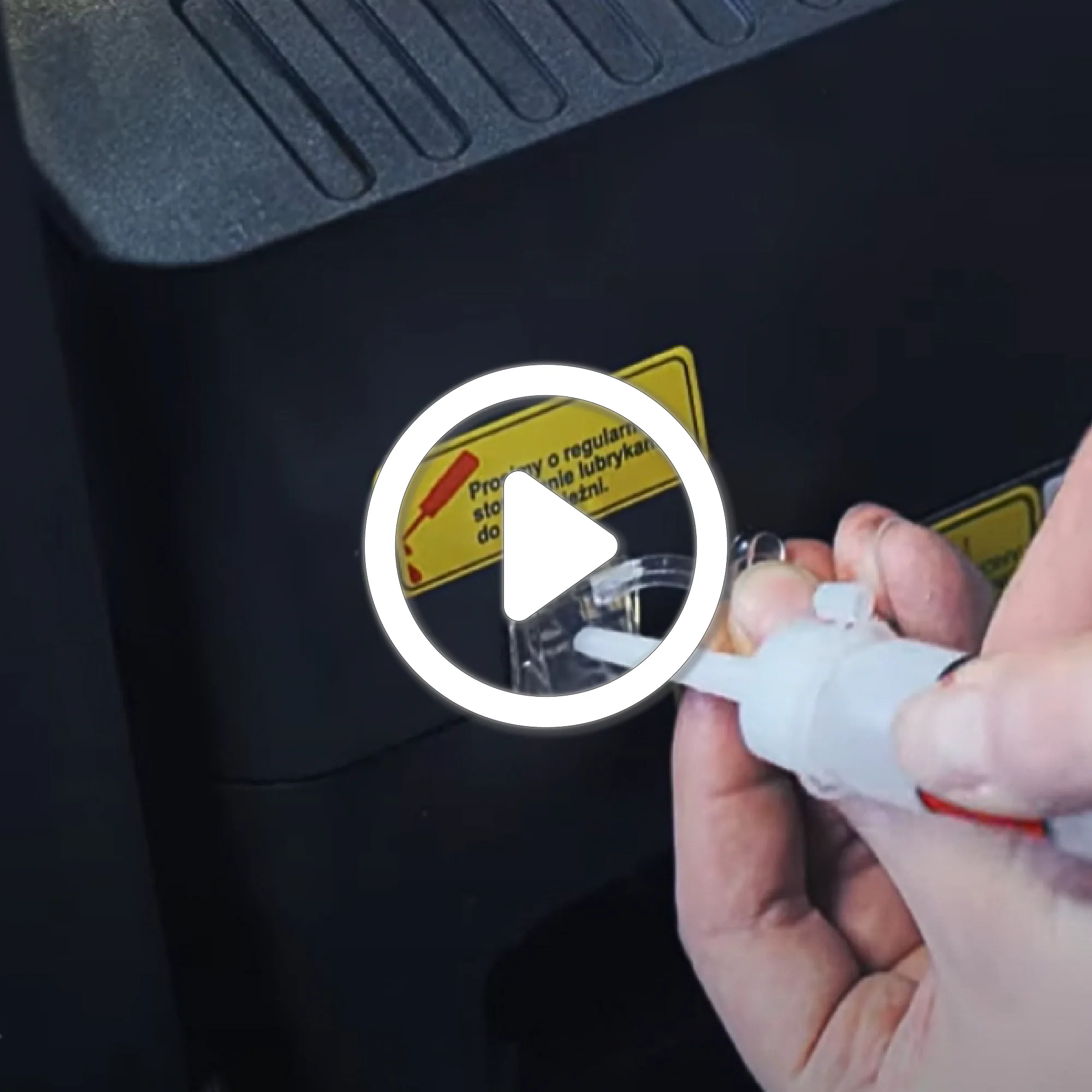 Preparação da esteira: correia