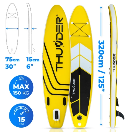 Prancha de SUP 320cm THUNDER COAST AMARELA