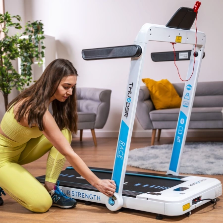 Passadeira de corrida eléctrica THUNDER RACE-WHITE