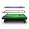 Mesa de bilhar THUNDER com revestimento de bolas de bilhar/ping pong 7FT - BOLD-BLACK