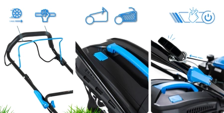 Cortador de relva a gasolina Hexwelt HW-KS-150 46cm 2,6kW com acionamento