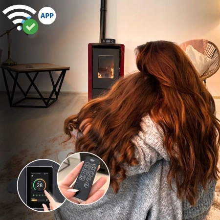 Fogão a pellets LEYLA RED 6,3 kW