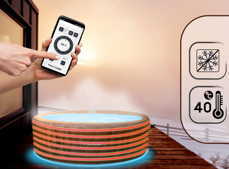 THUNDER MOCHA jacuzzi insuflável de jardim