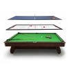 Mesa de bilhar THUNDER com revestimento de bolas de bilhar/ping pong 7FT - BOLD-BROWN