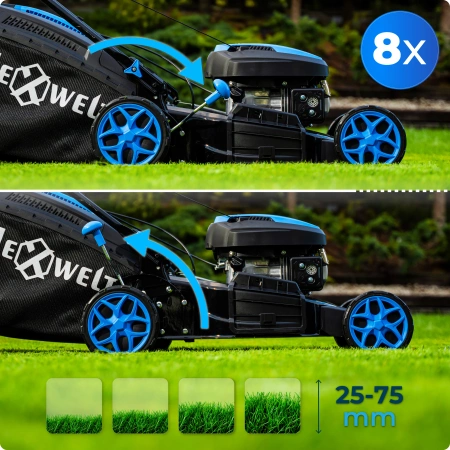 Cortador de relva a gasolina Hexwelt HW-KS-150 46cm 2,6kW com acionamento