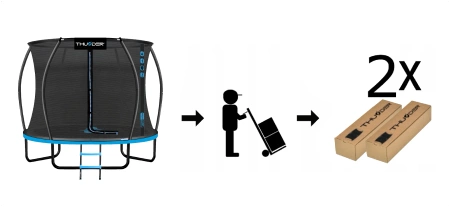 Trampolim THUNDER INSIDE ULTRA 8FT (244cm) BLUE