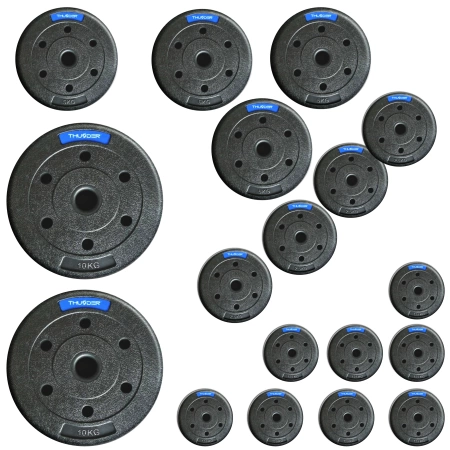 Pesos betuminosos fixados por THUNDER 2x10 kg + 4x5 kg + 4x2,5 kg + 8x1,25 kg