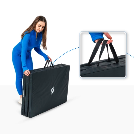 Tapete de ginástica preto 197x100x5 THUNDER