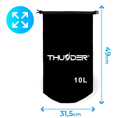 Saco impermeável 10 L THUNDER preto