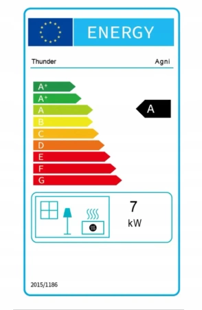 Fogão a lenha em ferro fundido AGNI 7 kW