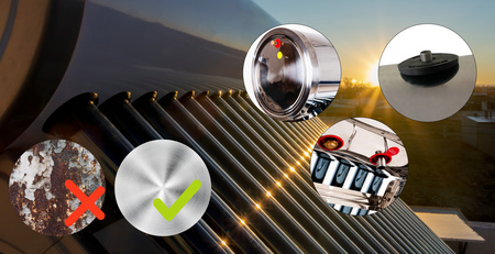 Coletor solar sem pressão THUNDER com depósito de 200 L