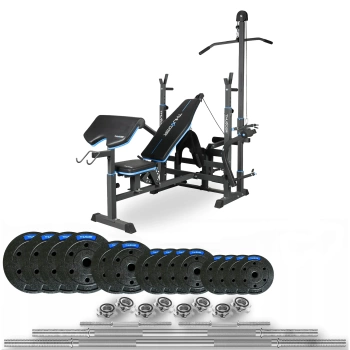 Conjunto de musculação 120 kg com banco VIGOR-C da THUNDER