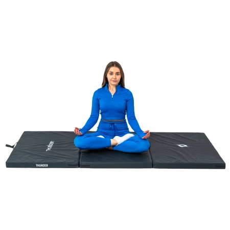 Tapete de ginástica preto 197x100x5 THUNDER