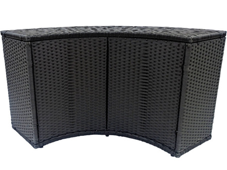 Armário com portas THUNDER para JACUZZI redondo - cor preta