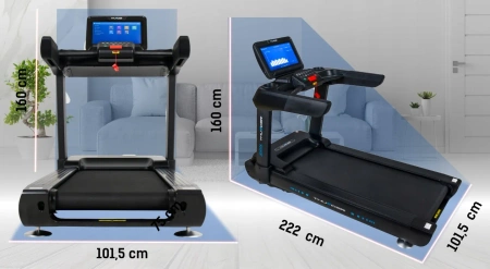 Passadeira de corrida eléctrica THUNDER ZION-TFT-BLACK