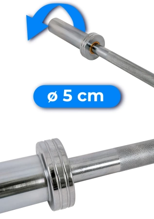 Barra olímpica reta 120 cm THUNDER