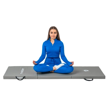 Tapete de ginástica cinzento 180x60x5 THUNDER