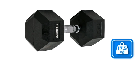 Haltere hexagonal 17,5 kg THUNDER