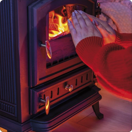 Fogão a lenha em ferro fundido MITRA 7 kW