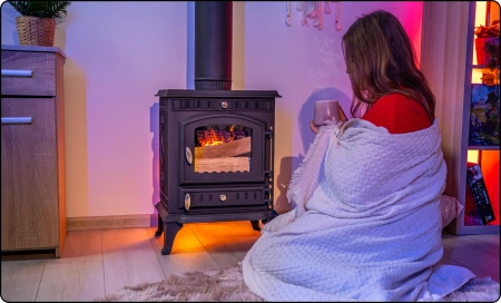 Fogão a lenha em ferro fundido MITRA 7 kW