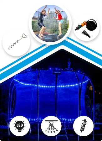 Trampolim THUNDER INSIDE ELITE 6FT (183 cm) PRETO