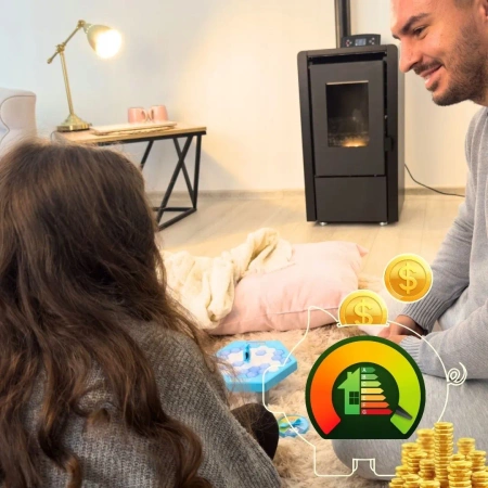 Fogão a pellets LEYLA BLACK 6,3 kW