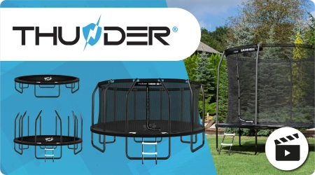 THUNDER INSIDE ELITE Trampolim de 16 pés (488 cm) PRETO