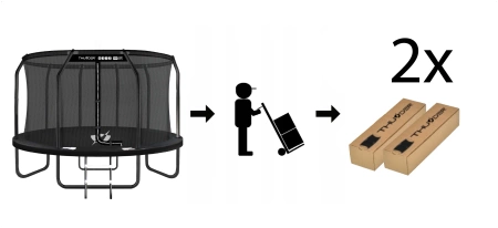 Trampolim THUNDER INSIDE ELITE 12FT (366 cm) PRETO