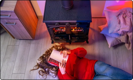 Fogão a lenha em ferro fundido ATAR 10 kW