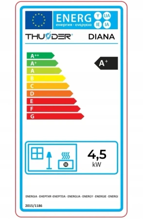 Fogão a lenha em ferro fundido DIANA 4,5 kW