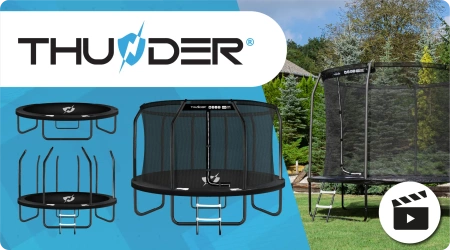 Trampolim THUNDER INSIDE ELITE 12FT (366 cm) PRETO