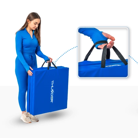 Tapete de ginástica azul 180x60x5 THUNDER