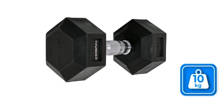 Haltere hexagonal de 10 kg THUNDER