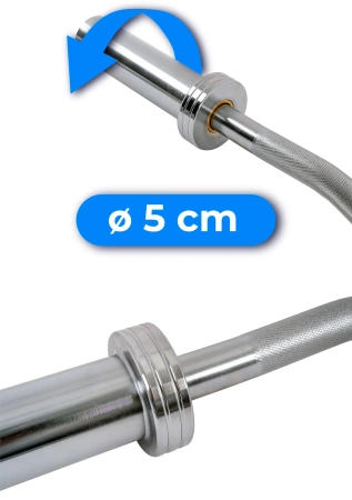 Barra olímpica ligeiramente partida 120 cm THUNDER