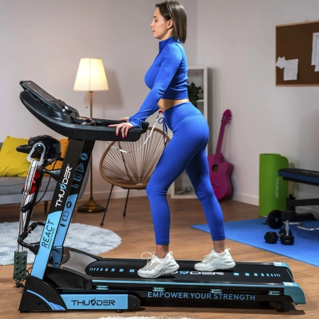 Passadeira de corrida eléctrica THUNDER REACT-DS-BLACK