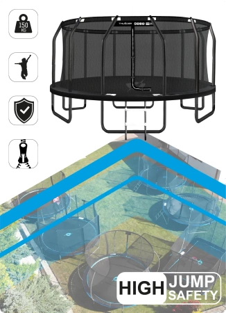 THUNDER INSIDE ELITE Trampolim de 16 pés (488 cm) PRETO