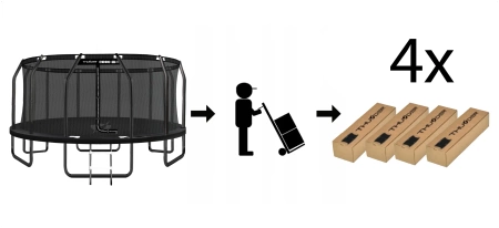 THUNDER INSIDE ELITE Trampolim de 16 pés (488 cm) PRETO