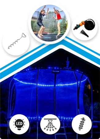 Trampolim THUNDER INSIDE ELITE 12FT (366 cm) PRETO