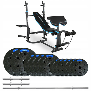 Conjunto de musculação 27,5 kg com banco VIGOR-B da THUNDER