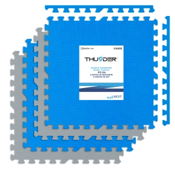 Puzzle de exercício azul-cinzento 60x60x2cm THUNDER