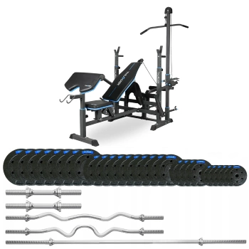 Conjunto de musculação 147,5 kg com banco VIGOR-C da THUNDER