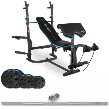 Conjunto de musculação 50 kg com banco VIGOR-B da THUNDER