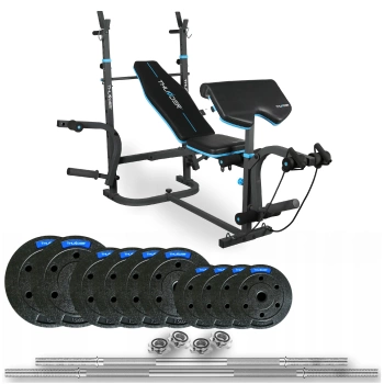 Conjunto de musculação 70 kg com banco VIGOR-B da THUNDER